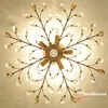 A close-up, top-down view of a vintage-style crystal ceiling light fixture. Produktbild-Vorschau