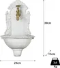Wandbrunnen Gusseisen Weiß mit Messing-Wasserhahn Antikstil Produktbild-Vorschau 3