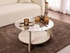 Couchtisch aus gehärtetem Glas - Travertin-Effekt Beige - Produktbild-Vorschau 2