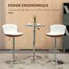 HOMCOM 2er-Set Barhocker, Bistrohocker mit Fußstütze, Produktbild-Vorschau 4