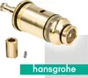 A close-up of a brass plumbing cartridge and its components, with a brand logo at the bottom. Náhľad obrázku produktu