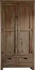 MASSIVMOEBEL24 Schrank Sheesham 96x60x200  grau geölt Produktbild-Vorschau 3