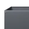vidaXL Letto rialzato antracite 100x100x26 cm in acciaio Anteprima dell’immagine prodotto 5