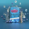 A product shot of a tin of blueberry ice flavored toothpicks, surrounded by blueberries, ice cubes, and water splashes. Náhľad obrázku produktu
