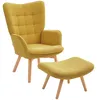 Fauteuil à oreilles HOMCOM avec repose-pieds, fauteuil Voir les images du produit 1