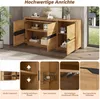 Merax Sideboard 140cm mit 3 Türen und verstellbare Böden, Produktbild-Vorschau 4