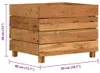 vidaXL Zvýšená posteľ 50x40x38 cm Teakové drevo a oceľ Náhľad obrázku produktu 7