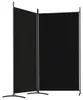 vidaXL 2-tlg. Paravent Schwarz 175x180 cm Stoff Produktbild-Vorschau 4