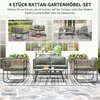 Outsunny Gartenmöbel Set aus Polyrattan Lounge-Set mit Sofa Produktbild-Vorschau 4