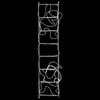 A white LED silhouette of Santa Claus climbing a ladder against a black background. Produktbild-Vorschau