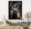 MuchoWow® - Leinwandbilder - Hirsch - Schwarz - Tier - Produktbild-Vorschau 7