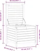 vidaXL Gartenhocker Weiß 62x63,5x53,5 cm Massivholz Kiefer Produktbild-Vorschau 7