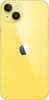 The back of a yellow iPhone 14 with the Apple logo in the center. Produktbild-Vorschau