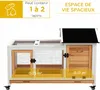 PawHut Clapier cage à lapins rongeurs sur roulettes 2 Voir les images du produit 3