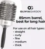 Olivia Garden Essential Blowout Classic Silver Hairbrush 85 Voir les images du produit 12