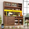 Flieks Küche Hochschrank mit Weinregal und Glashalter, Produktbild-Vorschau 1
