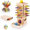 Jeu de société Montessori en bois, tour d'apprentissage des Voir les images du produit 1