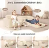 CAVEEN Kinder Sofa 2-in-1, Faltbares Kindersofa, Produktbild-Vorschau 3