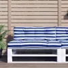 Möbel Palettenkissen Blau Weiß Gestreift 120x40x12 cm Stoff Produktbild-Vorschau 1