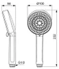 doccetta a 2 funzioni Alu+ d= 100 mm nero seta nero seta Anteprima dell’immagine prodotto 3