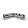 TRADA Gartenecksofa Bahama L Streifengrau 298x298 cm Produktbild-Vorschau 5