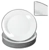 6x Venedig Kuchenteller Ø20,5cm Porzellan Weiß Relief Produktbild-Vorschau 1