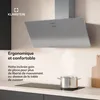 Klarstein Silver Lining 90 cm hotte de cuisine inclinée - Voir les images du produit 2