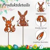 Osterdeko Garten 2er Set, rostige Metall Osterhasen im Produktbild-Vorschau 4