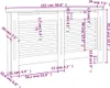 vidaXL Radiatoromsluiting, antraciet, 152x19x81,5 cm, MDF Productafbeelding-voorbeeld 7