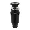A black garbage disposal unit with silver accents, shown against a white background. Voir les images du produit