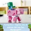 A LEGO Minecraft pig with a zombie baby on its back, with text overlay. Anteprima dell’immagine prodotto