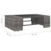 2-tlg. Garten-Lounge-Set Poly Rattan Grau Produktbild-Vorschau 10