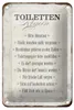 Blechschild Spruch 12x18cm Toiletten Regeln Haus Schild Produktbild-Vorschau 1