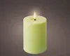 LED Kerze mit Timer Outdoor Kunststoff 7x12cm Hellgrün / Produktbild-Vorschau 1