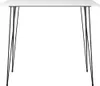 Bartisch Weiß 120 x 60 x 105 cm MDF Metall Produktbild-Vorschau 2