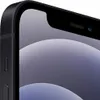 A close-up view of the top corner of a black iPhone 12, showing the notch and speaker grille. Produktbild-Vorschau