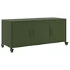 Mobile TV verde oliva 100,5x39x43,5 cm acciaio Anteprima dell’immagine prodotto 1