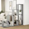 A modern living room with a sectional sofa and a concrete-effect bookshelf. Náhled obrázku produktu