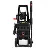 A side view of a black and red pressure washer on a white background. Podgląd zdjęcia produktu