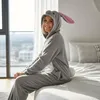 Schlafanzug Onesie Kigurumi Kostüm Verkleidung Grau Produktbild-Vorschau 6