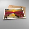 Gerahmtes Poster - Rahmen in heller Eiche - See Blumen - Produktbild-Vorschau 3