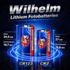 50 x CR123 WILHELM 3V Lithiumbatterie CR123A 123 CR Produktbild-Vorschau 3