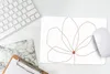 MuchoWow® Mauspad Mousepad Blume - Strichzeichnung - Natur Produktbild-Vorschau 5