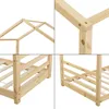 Detská posteľ s lamelovým roštom Domová posteľ Drevo 80x160 Náhľad obrázku produktu 7