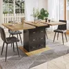 Uittrekbare eettafel, tafel voor 6 personen met uittrekbaar Productafbeelding-voorbeeld 2