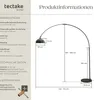 tectake® Bogenleuchte Arcus 70er Jahre Retro-Stil Produktbild-Vorschau 5