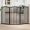 vidaXL 3-częściowa składana bramka dla psa czarna 150 cm Podgląd zdjęcia produktu 2