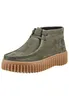 CLARKS Schnürschuhe Torhill Moss Dark Green Nub mit Produktbild-Vorschau 18