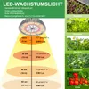 Diagram showing light distribution and plant growth stages with a grow light. Produktbild-Vorschau