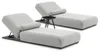 Gartenliege TROPEA 2er Set mit Tisch, Hellgrau-Schwarz – Produktbild-Vorschau 2
